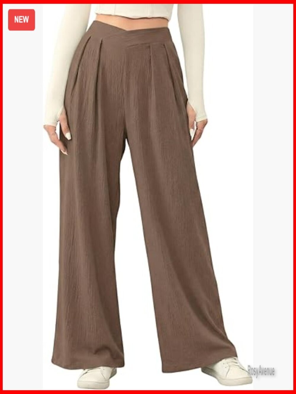 Lightweight Palazzo Pants High Waist Wide Leg Work Casual Wear